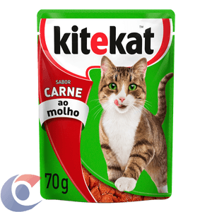 Ração Kitekat Sachê Carne Para Gatos Adultos - 70g
