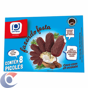 Kit Sorvete Perfetto Fazendo Festa Coco Com Chocolate 8 Un
