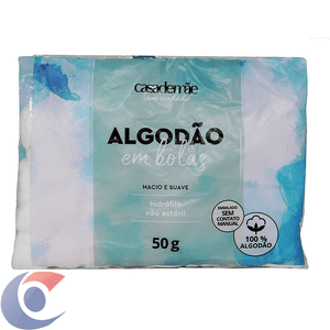Algodão Em Bolas Casa De Mãe Pacote 50g