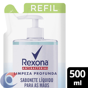 Sabonete Líquido Antibacterial Rexona Limpeza Profunda Refil 500ml
