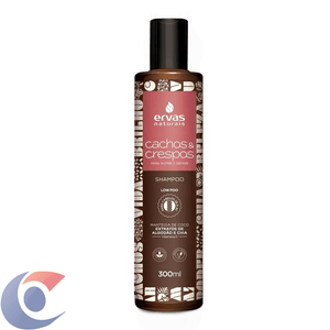 Shampoo Ervas Naturais Cachos Crespos 300ml