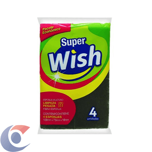 Esponja Super Wish Pacote Econômico 4 Un