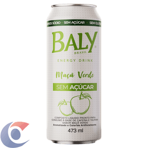 Energético Baly Maçã Verde Zero Açúcar, Lata 473ml