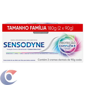 Creme Dental Sensodyne Proteção CompletaTamanho Familia 180g 2 Un