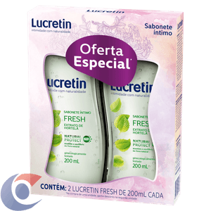 Pack Sabonete Líquido Íntimo Fresh Lucretin 2 Un 200ml Cada