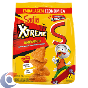 Empanado De Frango Queijo Nacho Sadia Xtreme Empanacho Pacote 700g Embalagem Economica