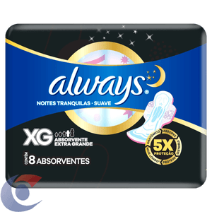 Absorvente Com Abas Suave Always Noites Tranquilas Xg Pacote 8 Un