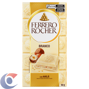 Chocolate Tablete Ferrero Rocher 90g Branco