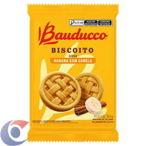 Biscoito Amanteigado 354g Bauducco Banana Com Canela