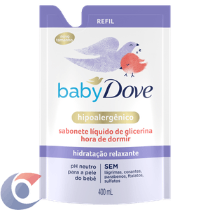 Sabonete Líquido De Glicerina Baby Dove Hora De Dormir Refil 400ml
