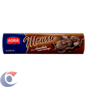 Biscoito Recheado Mousse Adria 130g Chocolate Meio Amargo