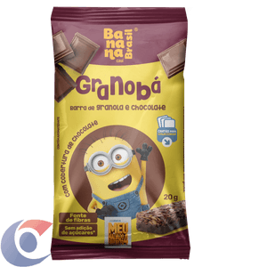 Barra De Granola Minions Banana Brasil 20g Granola Com Chocolate