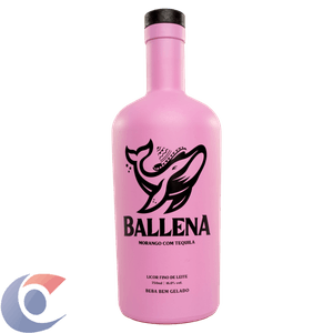 Licor Com Tequila Garrafa Vidro Ballena 750ml Morango