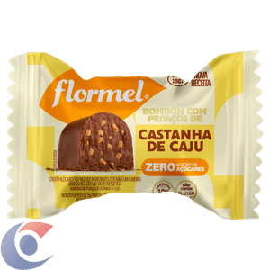 Bombom Zero Flormel 12g Leite Com Castanha De Caju