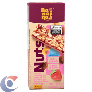 Nuts Castanha Morango Banana Brasil 50g Cobertura Chocolate