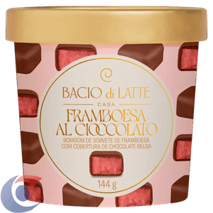 Bombom De Sorvete Framboesa Cioccolato Bacio Di Latte 144g