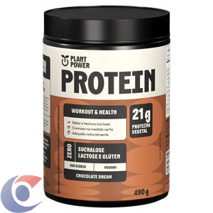 Proteina Vegetal Pó Chocolate Dream Plant Power Protein Pote 490g