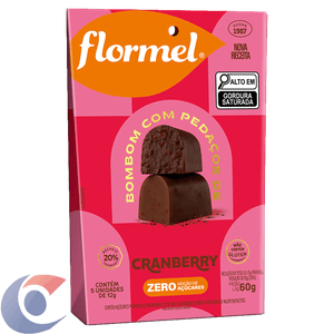 Bombom Zero Flormel 60g Leite Com Pedaços De Cramberry