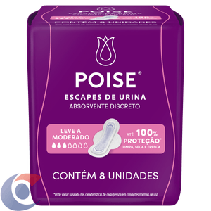 Absorvente Poise Escape De Urina Discreto Com Abas C/8