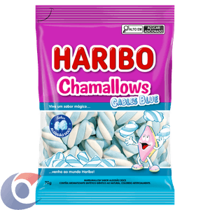 Marshmallow Cables Blue Haribo Algodão Doce 70g