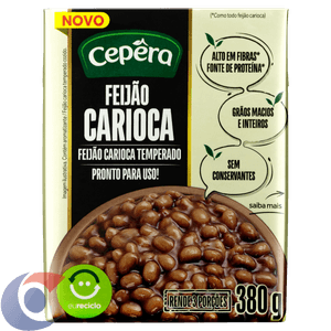 Feijão Carioca Em Conserva Cepera Caixa 380g