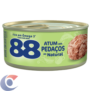 Atum Em Pedaços Ao Natural Com Caldo Vegetal Lata 88 140g