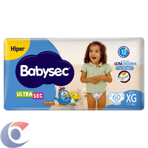 Fralda Descartável Babysec Ultra Sec Xg Hiperpacote 60 Un