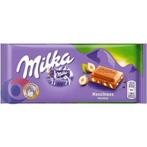CHOC MILKA 100G WHOLE HAZELNUT