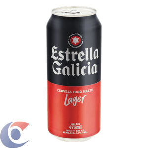 Cerveja Lager Puro Malte Estrella Galicia Lata 473ml