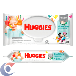 Lenços Umedecidos Huggies One&Done 48 Un