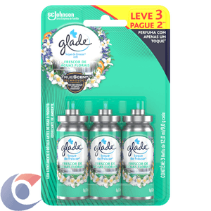 Desodorizador Glade Toque De Frescor Refil Frescor De Águas Florais Leve 3 Pague 2 12ml