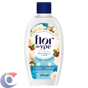 Sabonete Liquido Mãos E Corpo Rosas Brancas E Avela Flor De Ypê Frasco 250ml