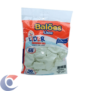 BALAO LIDER FESTAS LISO BRANCO 50UN