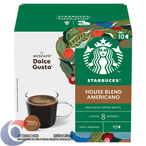 Café Em Capsula Torrado E Moido House Blend Americano Starbucks 85g 10 Un