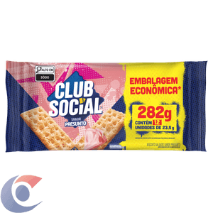 Biscoito Pack Club Social 282g Presunto