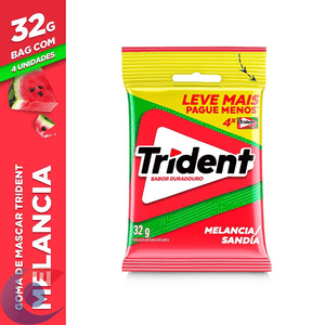 Chiclete Trident Melancia Bag Com 4 Un