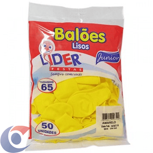 BALAO LIDER FESTAS LISO AMARELO 50UN