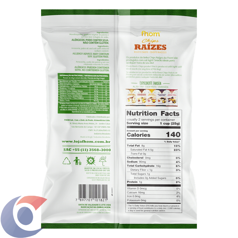 CHIPS-MANDIOQ-FHOM-VEG-45G