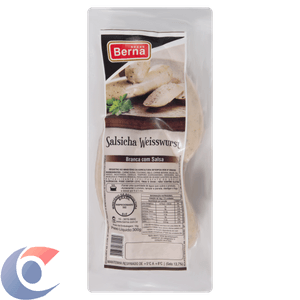 Salsichão De Carne Bovina E Suína Com Salsa Berna Weisswurst Alemão 300g