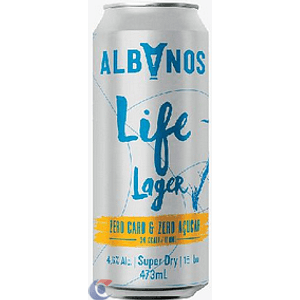 Cerveja Nacional Albanos Life Lager Lata 473ml