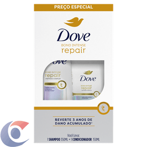 Kit Shampoo 350ml + Condicionador 150ml Dove 500ml Bond Repair
