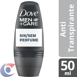 Desodorante Antitranspirante Roll On Dove Men+Care Sem Perfume 50ml
