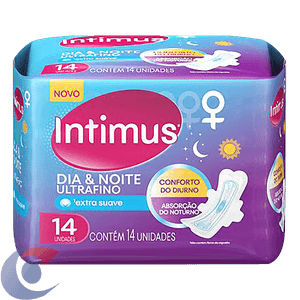 Absorvente Intimus Gel Extra Suave Dia & Noite Com Abas 14 Un