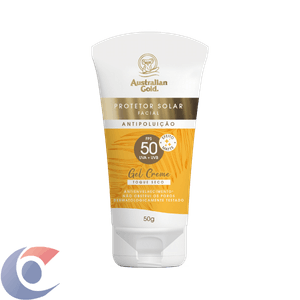 Protetor Solar Facial Australian Gold Fps 50 Antipoluição 50g