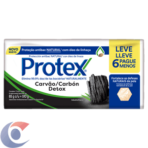 Sabonete Em Barra Protex Carvão Detox 6 Un Leve Mais Pague Menos