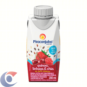 Bebida Láctea Uht Piracanjuba Zero Cereais E Polpa De Frutas Vermelhas 200ml