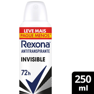 Antitranspirante Aerosol Rexona Invisible 250ml