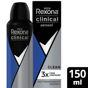 Antitranspirante Aerosol Rexona Clinical Clean 150ml