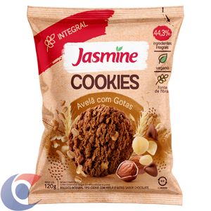 Cookies Integrais Jasmine Avelã Com Gotas 150g
