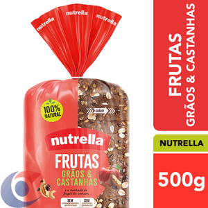 Pão De Forma Nutrella Supreme Frutas, Grãos E Castanhas 500g